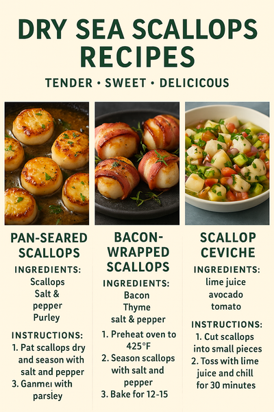 Dry Sea Scallops Recipes: Quick, Healthy & Gourmet Ideas