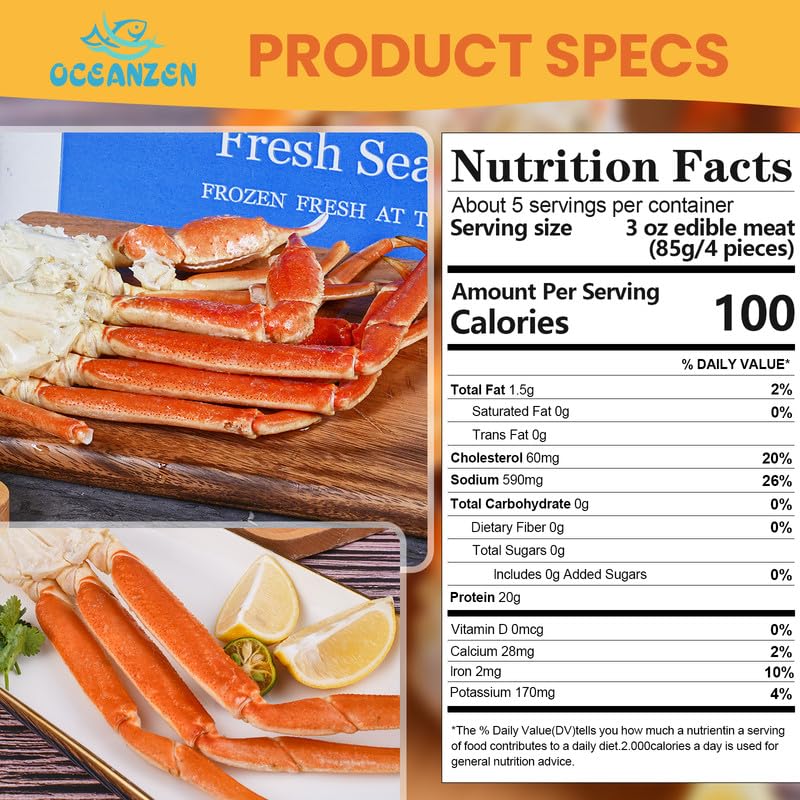 Large Alaska Snow Crab Legs - OceanZen