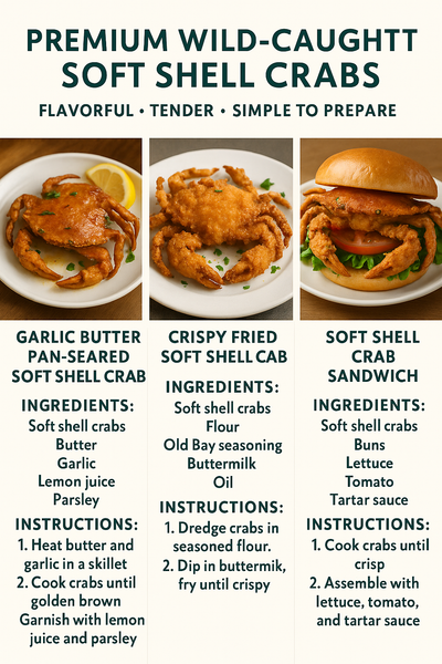 3 Easy Soft Shell Crab Recipes | How to Cook Premium Wild-Caught Soft Shell Crabs