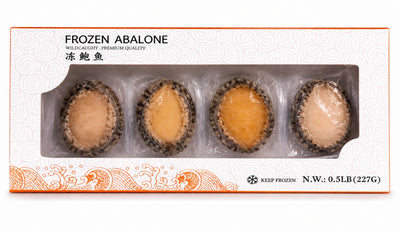 Premium Frozen Cooked Abalone in Shell  (8oz Each Pack)