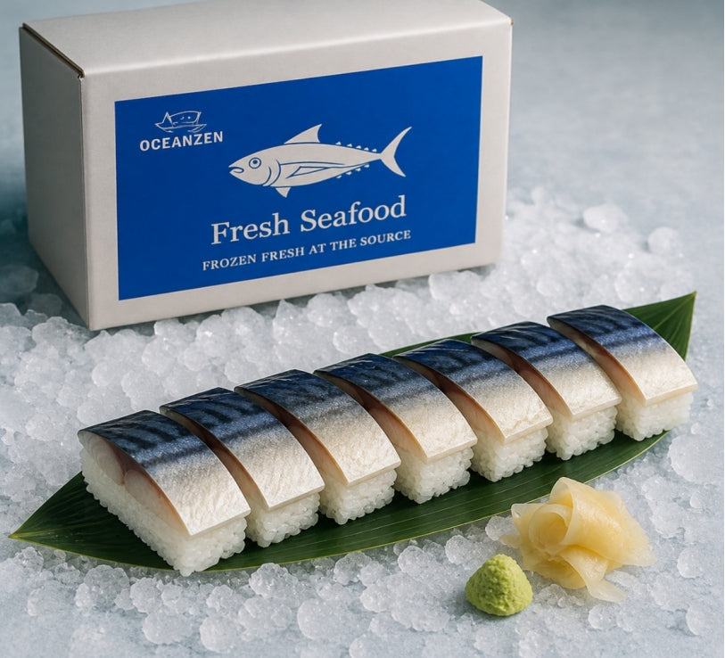 Premium Sushi Mackerel Fillet (6-30 Packs , 3.5–4oz Each Pack)