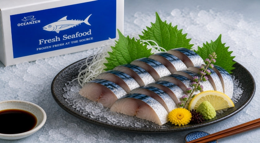 Premium Sushi Mackerel Fillet (6-30 Packs , 3.5–4oz Each Pack)