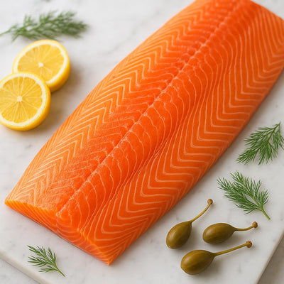 Frozen Salmon Filets Whole Skinless Slab