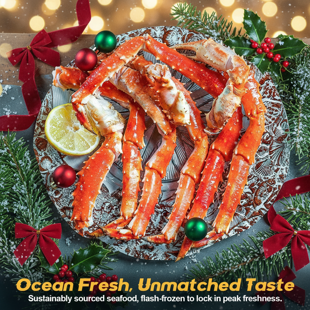 圣诞氛围蟹腿图片