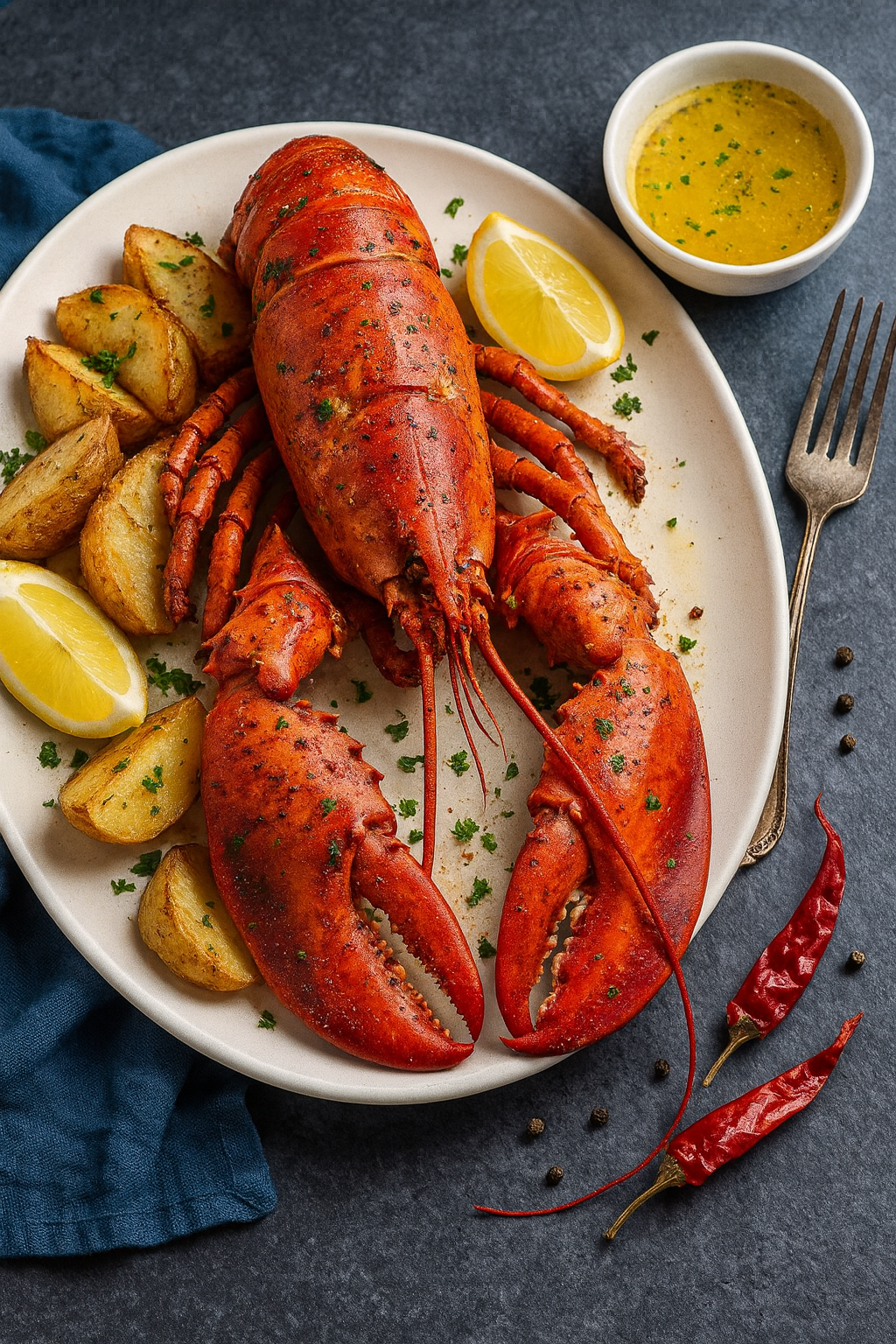 Fully Cooked Whole Lobster (1.25 lb Each, 2-20 lb Packs)