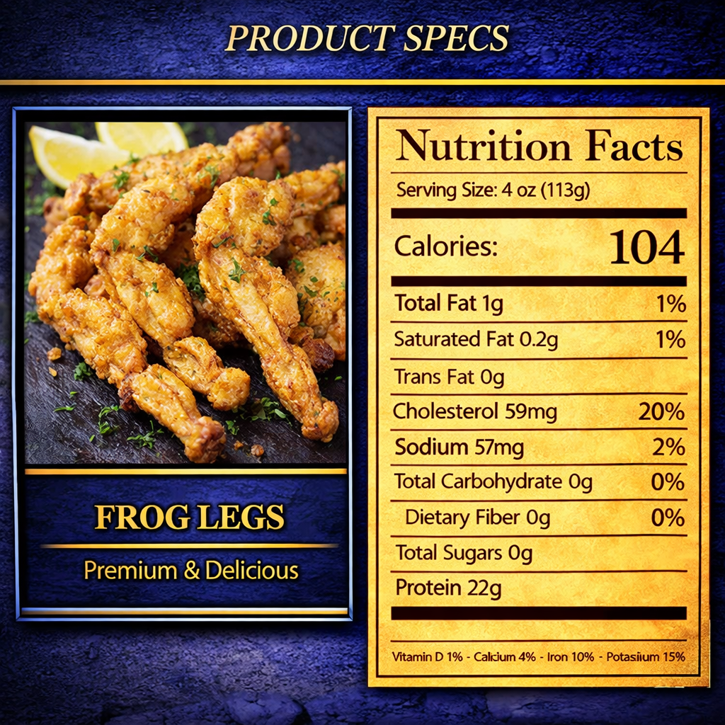 Premium Frozen Frog Legs (2-10 lb Packs, Skinless & Cleaned)