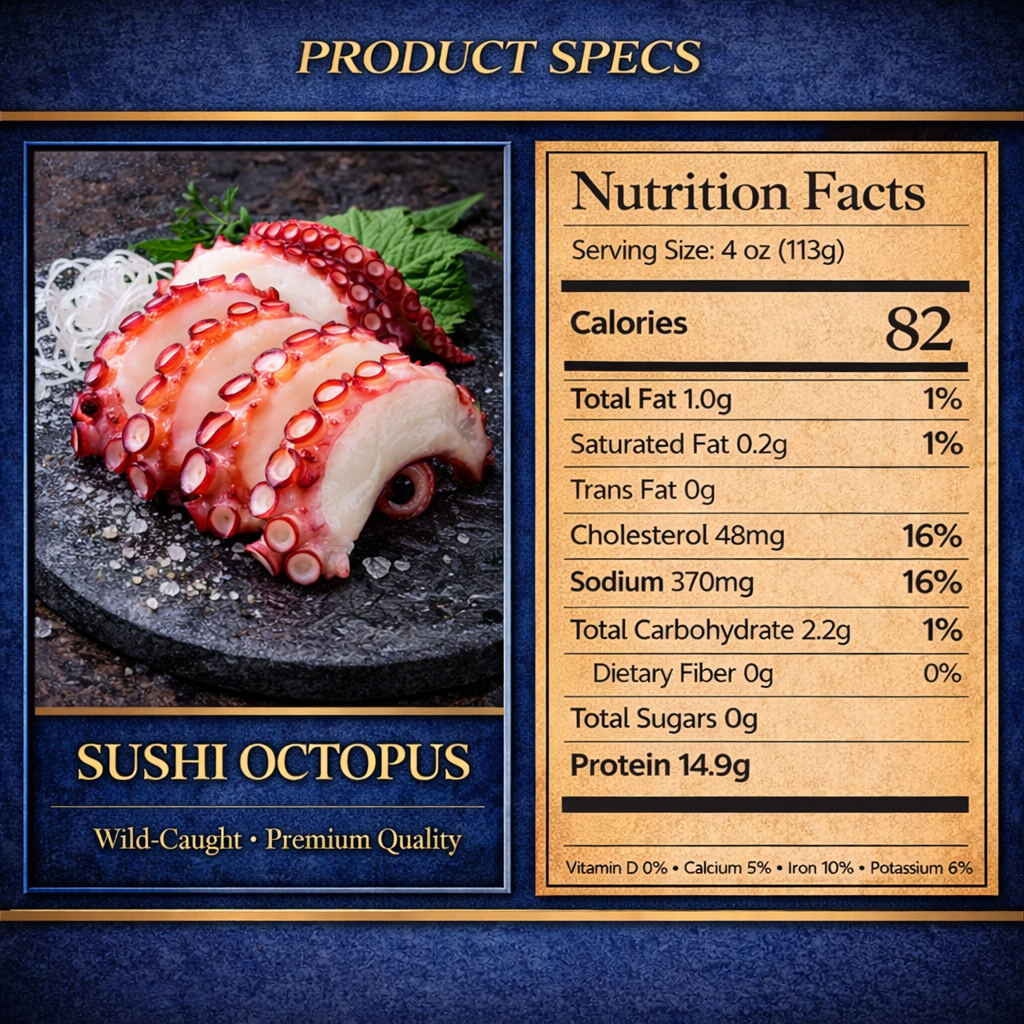 Baby Octopus Salad (Marinated Tako)  4.4 lb Pack